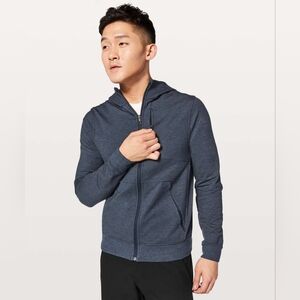Lululemon City Sweat Zip Zipper Hoodie Heathered True Navy In large